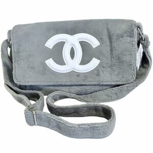 Chanel Precision Gray Terry Cloth Shoulder / Crossbody Bag – GWP
